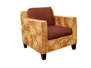 New Erlina Round Weave Rattan Arm Chair