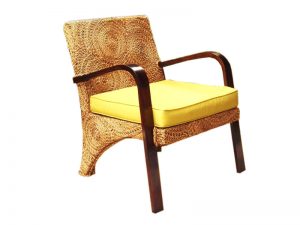 New Zeta Round Weave Rattan Arm Chair