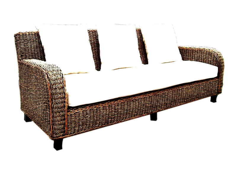 Mexico 3 Seaters Rattan Sofa Furniture For Hotel Indonesia