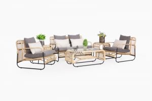 Akko Rattan Living Set