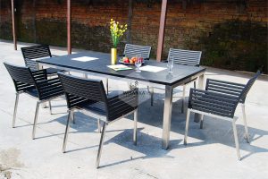 Terrano Black Dining Set