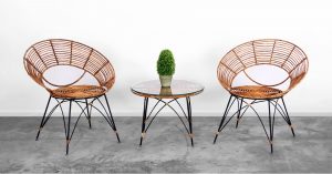Gladys Rattan Terrace Set