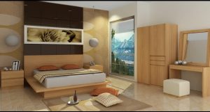 Borneo wooden bed set