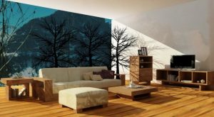 Belarus wooden living room