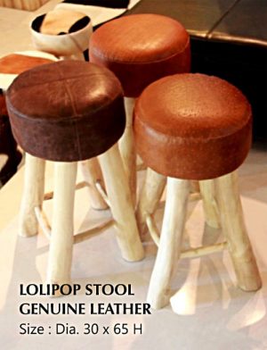 Lolipop wooden stool