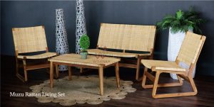 Muzu Rattan Living Set