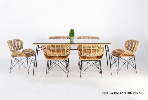 Noura Rattan Dining Set