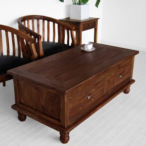 Zagreb square cofee table with 4 drawer