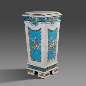 Archie Plant Stand White Blue